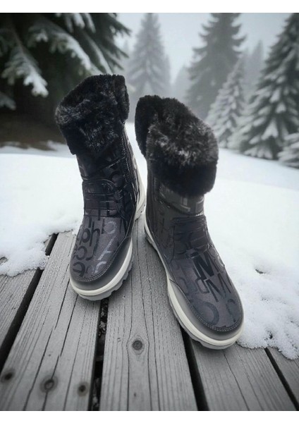 Çocuk Waterproof Su Geçirmez Kürklü Kar Bot modelleri