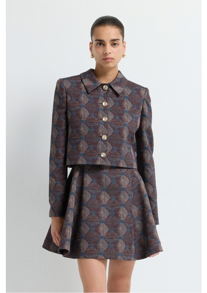 Crop Jakar Ceket Emp.lacivert 11944683001