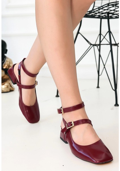 Karmi Mürdüm Cilt Topuklu Ayakkabı fiyatları