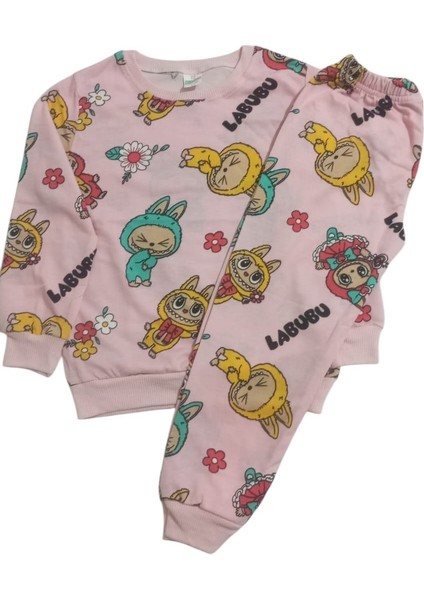Labubu Karakter Baskılı %100 Pamuk Mevsimlik Pijama Takımı