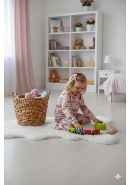 Labubu Karakter Baskılı %100 Pamuk Mevsimlik Pijama Takımı modelleri