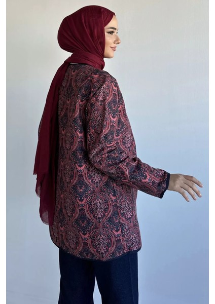 Ön Bağlamalı Kapitoneli Desenli Tesettür Ceket P-00018988 modelleri