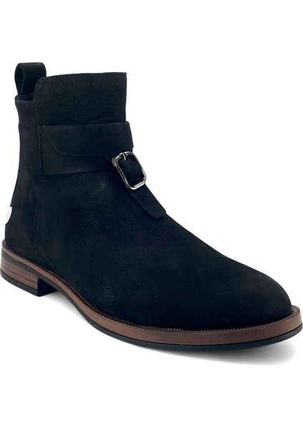 8305 25KB Kadın Günlük Bot Siyah Nubuk