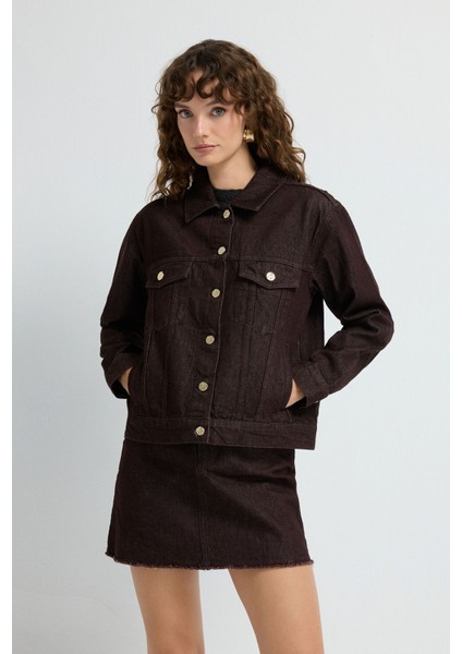 Cepli Denim Ceket Kahve 11945900000