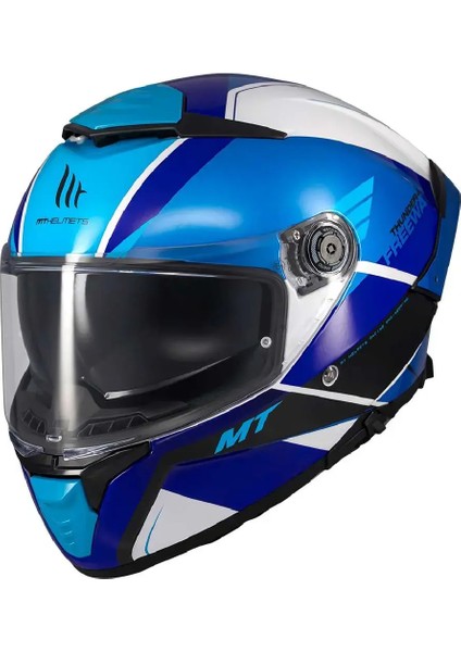 mt Thunder 4 Sv Freeway A17 Parlak Mavi Kapalı Kask