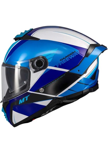 mt Thunder 4 Sv Freeway A17 Parlak Mavi Kapalı Kask fiyatları