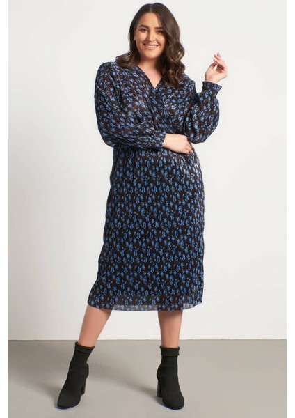 Anvelop Astarlı Plise Elbise