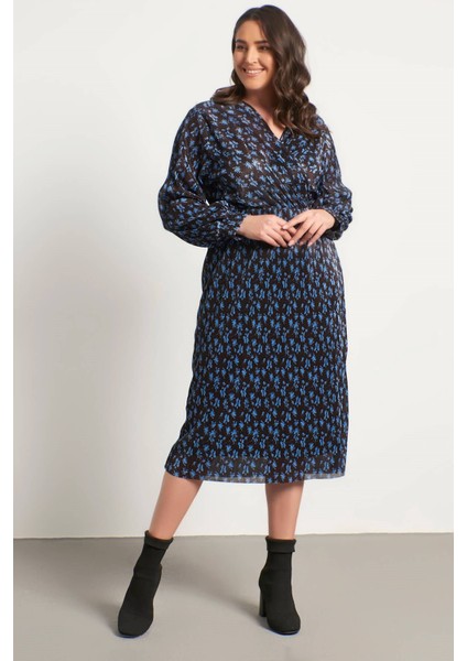 Anvelop Astarlı Plise Elbise