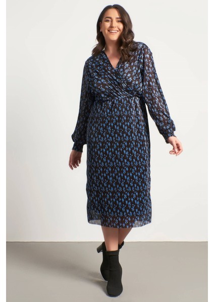 Anvelop Astarlı Plise Elbise