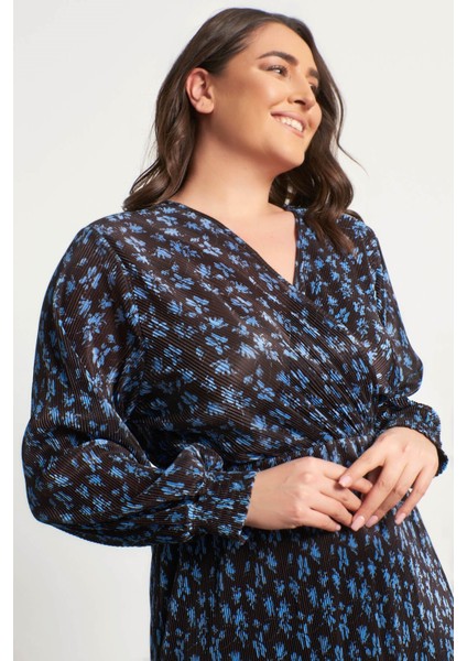 Anvelop Astarlı Plise Elbise