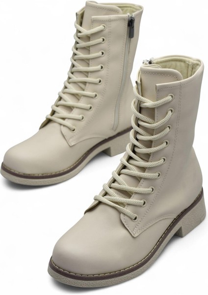 4659 Kadın Bot Ayakkabı Kaymaz Taban Fermuarlı Bağcıklı Günlük Kadın Bot fiyatları