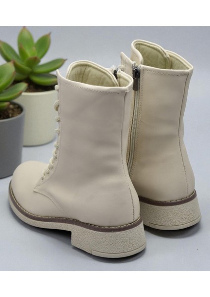 4659 Kadın Bot Ayakkabı Kaymaz Taban Fermuarlı Bağcıklı Günlük Kadın Bot indirimleri