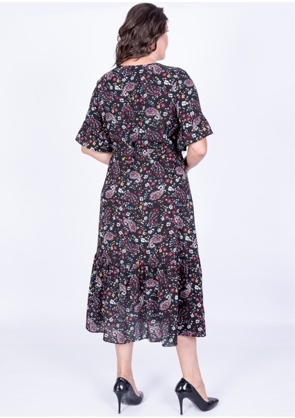 Yarım Kol Fırfır Detaylı Elbise modelleri