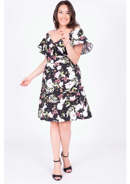 Kolları Volanlı Elbise fiyatları