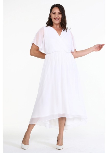 Anvelop Pelerin Kol Şifon Elbise fiyatları