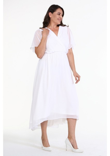 Anvelop Pelerin Kol Şifon Elbise modelleri