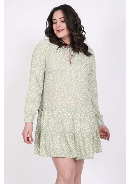 Önü Bağcıklı Eteği Fırfırlı Elbise fırsatları