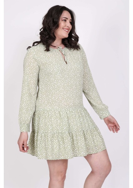 Önü Bağcıklı Eteği Fırfırlı Elbise indirimleri