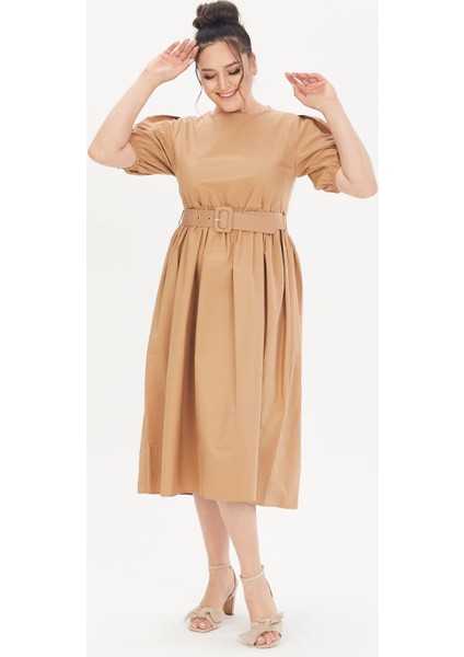 Kemerli Poplin Elbise fiyatları