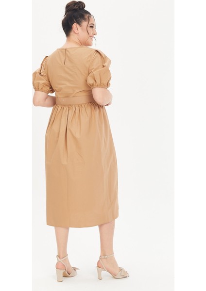 Kemerli Poplin Elbise indirimleri