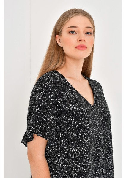 Eteği ve Kolları Fırfırlı Elbise fiyatları