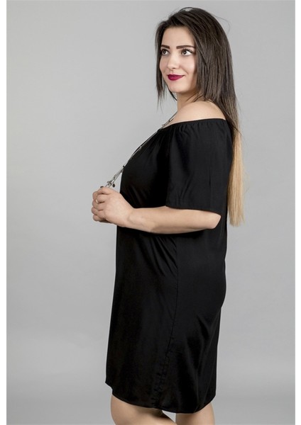 Düşük Omuzlu Büzgü Detaylı Elbise fiyatları