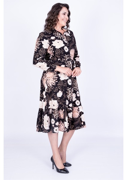 Eteği Fırfırlı Gömlek Elbise indirimleri