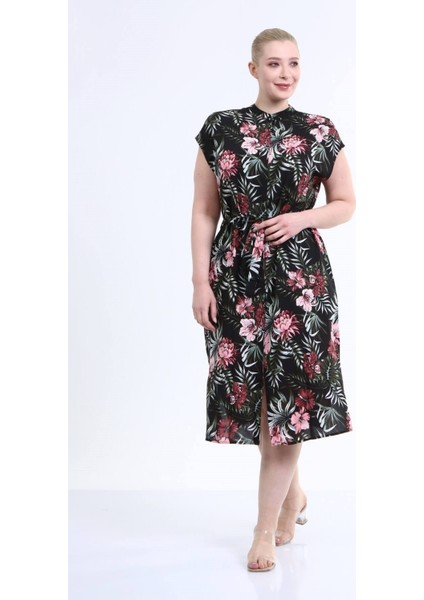 Düşük Kol Gömlek Elbise