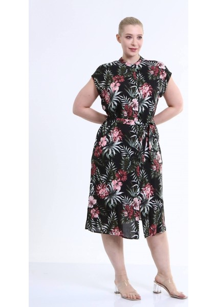 Düşük Kol Gömlek Elbise