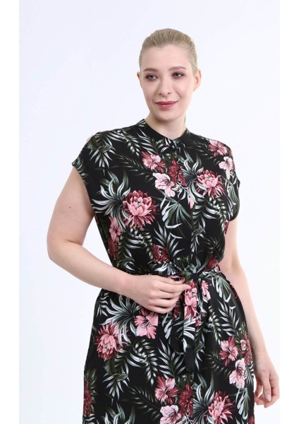 Düşük Kol Gömlek Elbise