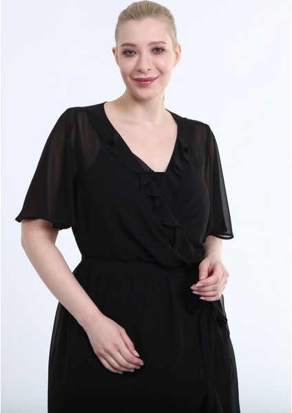 Astarlı Anvelop Şifon Elbise indirimleri