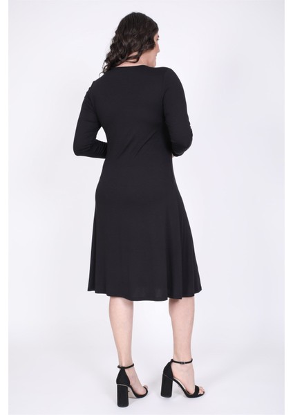 Önden Düğmeli A Kesim Elbise
