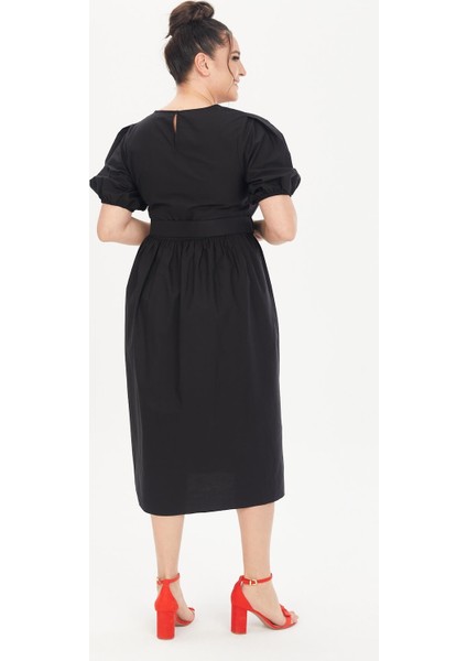 Kemerli Poplin Elbise indirimleri