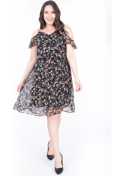 Düşük Kol Şifon Elbise fırsatları