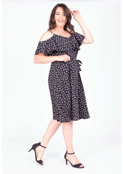 Volanlı Kemerli Elbise indirimleri