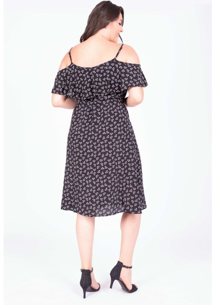 Volanlı Kemerli Elbise