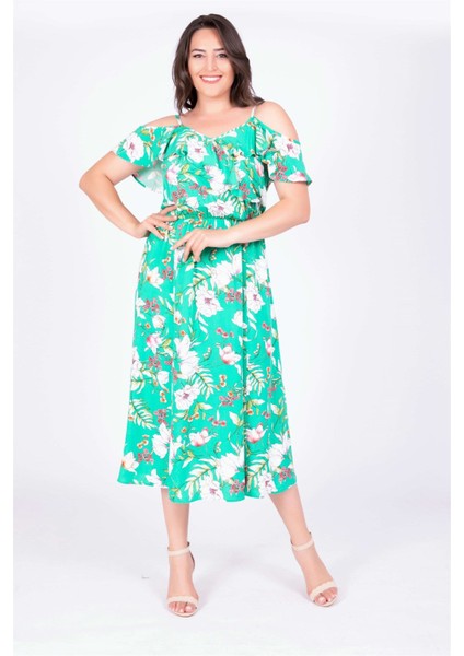 Kolları Volanlı Elbise fırsatları