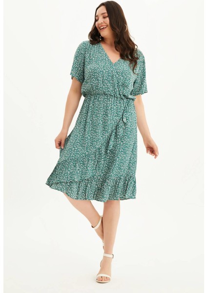 Anvelop Fırfır Detaylı Elbise