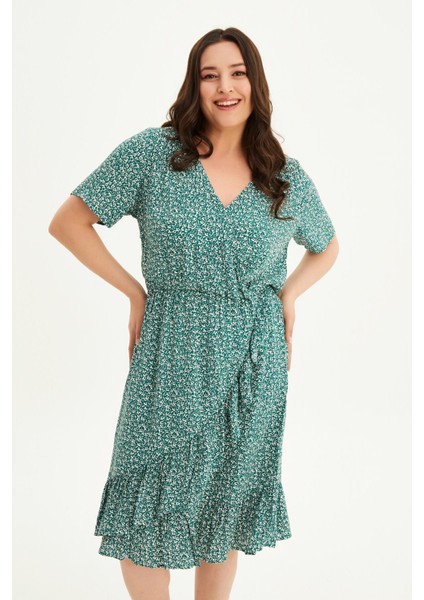 Anvelop Fırfır Detaylı Elbise