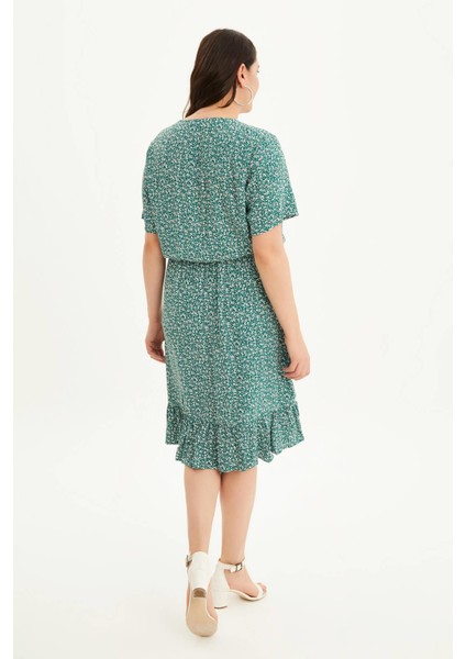 Anvelop Fırfır Detaylı Elbise