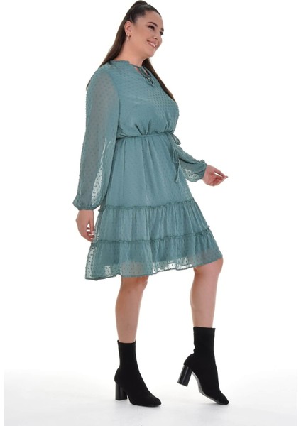 Bağcıklı Eteği Fırfırlı Elbise modelleri