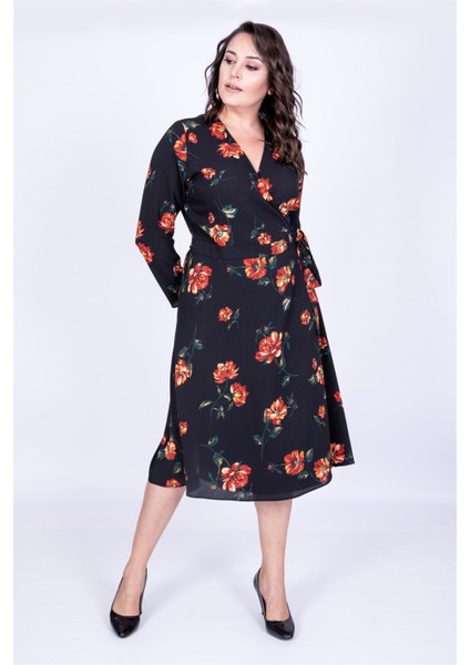 Çiçek Desenli Anvelop Elbise fırsatları