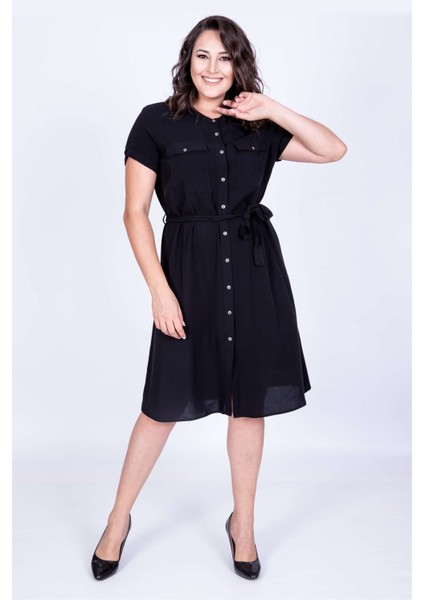 Kısa Kol Önden Düğmeli Elbise fırsatları
