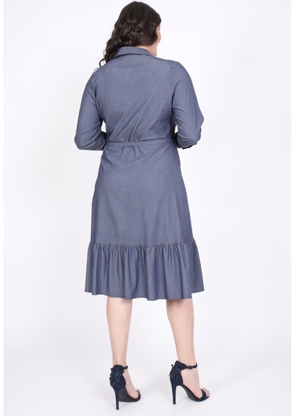 Eteği Fırfırlı Gömlek Elbise modelleri