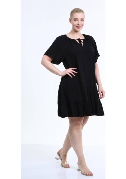 Astarlı Pelerin Kol Fırfırlı Elbise modelleri