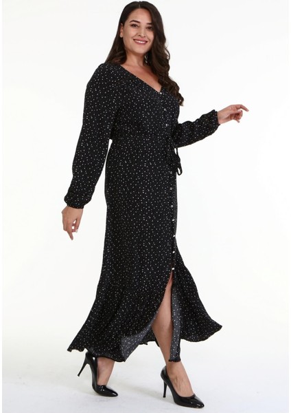 V Yaka Uzun Elbise modelleri