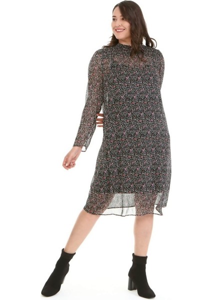 Astarlı Şifon Gipe Detaylı Elbise fiyatları