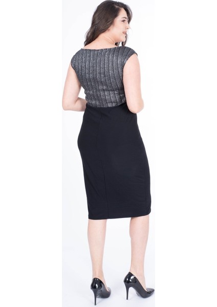 Simli Damla Yaka Anvelop Elbise modelleri