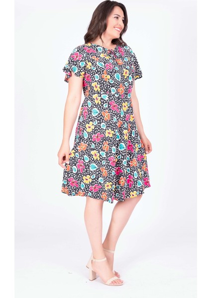 Pelerin Kol Çiçekli Elbise fiyatları