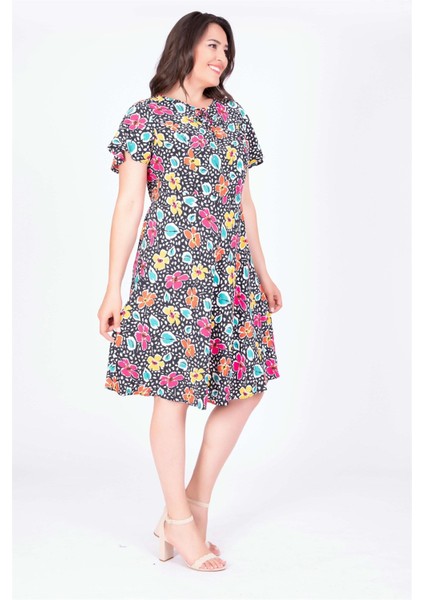 Pelerin Kol Çiçekli Elbise indirimleri